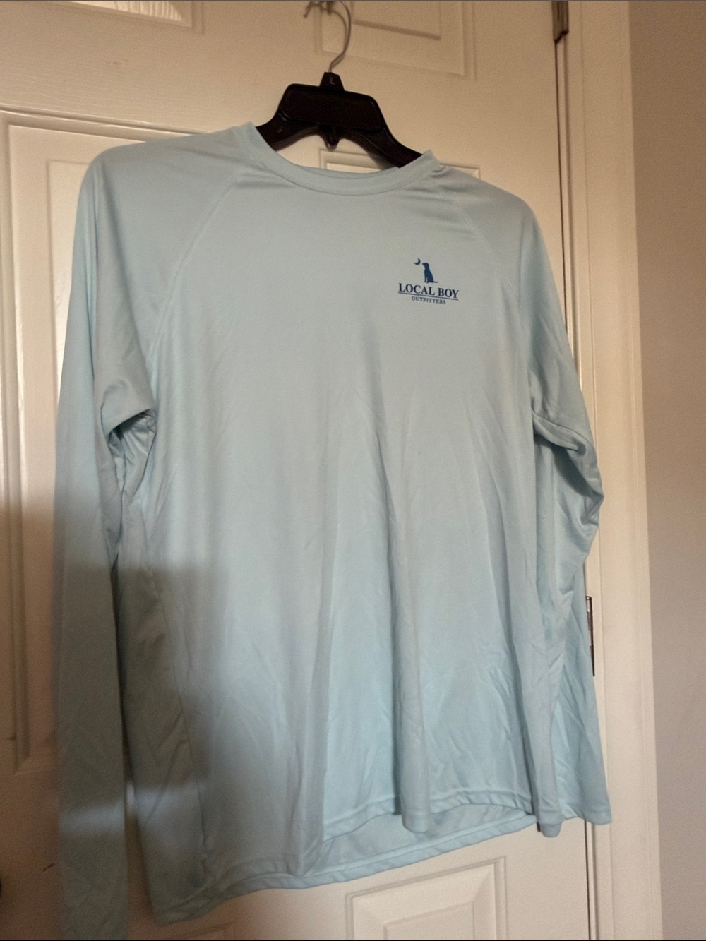 Local Boy Light Blue Long-Sleeve Men’s Swim Rash Guard